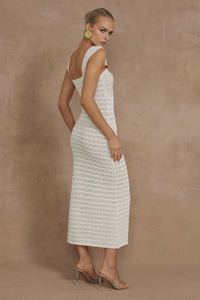 JUNO MIDI DRESS - IVORY