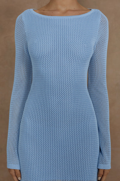 MARIS MINI DRESS - ICE BLUE