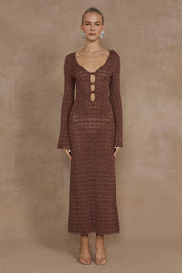 NYA MIDI DRESS - ESPRESSO