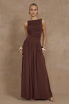 NALLA MAXI DRESS - BROWN