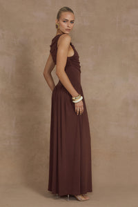 NALLA MAXI DRESS - BROWN