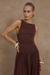 NALLA MAXI DRESS - BROWN