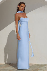 MADELEINE STRAPLESS MAXI DRESS - SKY BLUE