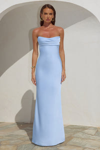 MADELEINE STRAPLESS MAXI DRESS - SKY BLUE