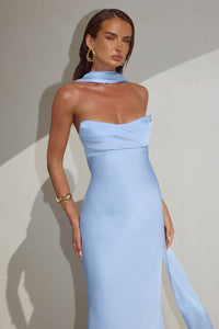 MADELEINE STRAPLESS MAXI DRESS - SKY BLUE