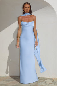 MADELEINE STRAPLESS MAXI DRESS - SKY BLUE
