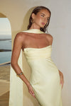 MADELEINE STRAPLESS MAXI DRESS - BUTTERMILK