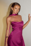 MADELEINE STRAPLESS MAXI DRESS - PLUM