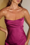 MADELEINE STRAPLESS MAXI DRESS - PLUM