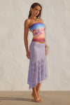 AVA FLOUNCE MIDI SKIRT - BLUEBELL