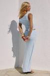 MALANI RUCHED MAXI SKIRT - BLUE