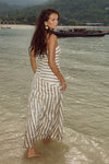 MALIAH MAXI DRESS - VORY STRIPE