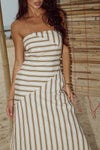 MALIAH MAXI DRESS - VORY STRIPE