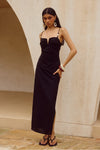 MARIANNA MIDI DRESS - BLACK