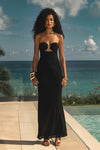 MARIA STRAPLESS MAXI DRESS - BLACK