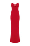 MARIA STRAPLESS MAXI DRESS - RED