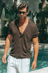 MAVERICK KNIT TOP - CHOCOLATE