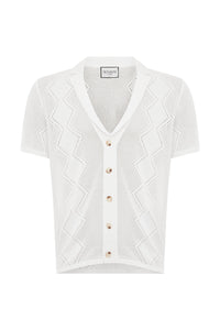 MAVERICK KNIT TOP - WHITE