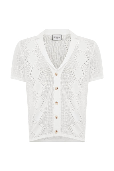 MAVERICK KNIT TOP - WHITE