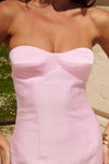 MEDINA STRAPLESS MINI DRESS - MUSK
