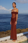 MEILA MAXI DRESS - ESPRESSO
