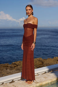 MEILA MAXI DRESS - ESPRESSO