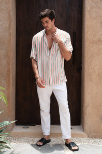 MILES SHIRT - KHAKI MULTI