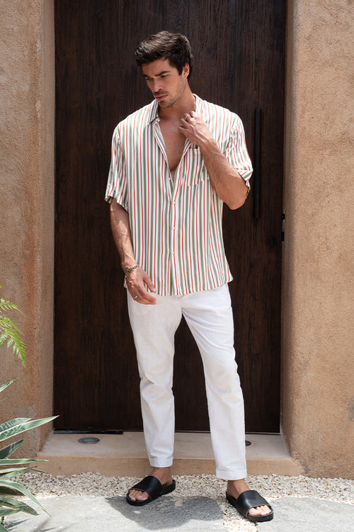 MILES SHIRT - KHAKI MULTI