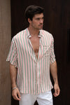 MILES SHIRT - KHAKI MULTI
