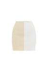 MILINI MINI SKIRT - WHITE/SAND