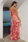 MISAKI ONE SHOULDER MAXI DRESS - MOANA PINK