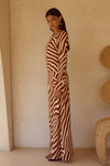 MONTIE SLEEVED MAXI DRESS - MONTIE CHOC