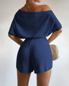 MIAMI KNIT PLAYSUIT - STEEL