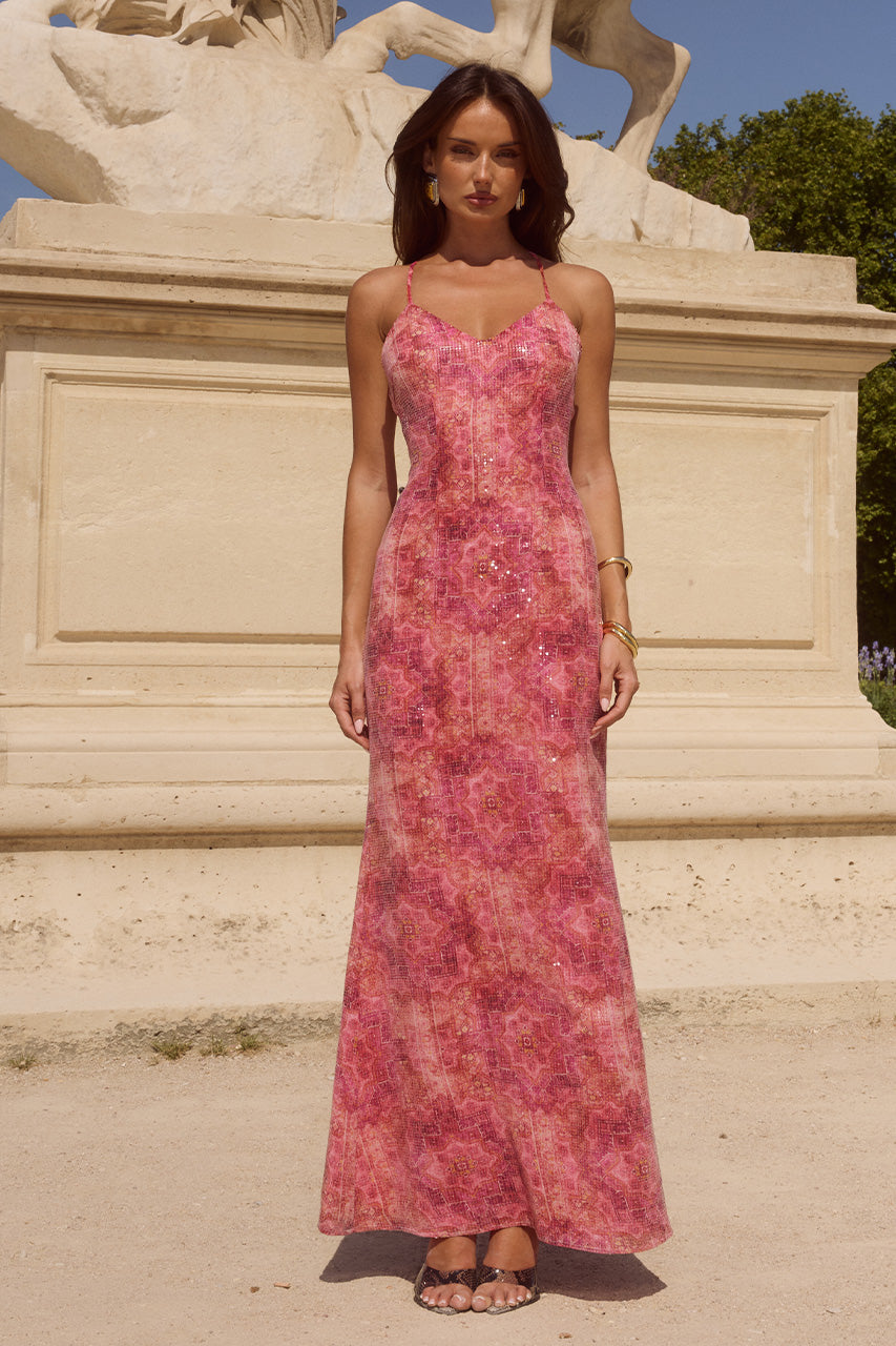 NIYAH MAXI DRESS - GAIA PINK