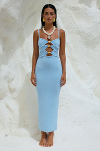 NORMANI MIDI DRESS - ICE BLUE