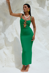 NORMANI MIDI DRESS - EMERALD