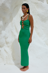 NORMANI MIDI DRESS - EMERALD