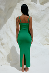 NORMANI MIDI DRESS - EMERALD