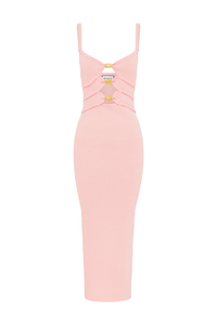 NORMANI MIDI DRESS - PINK