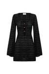 NYA LONG SLEEVE KNIT MINI DRESS - BLACK