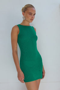 ODESSA MINI DRESS - EMERALD