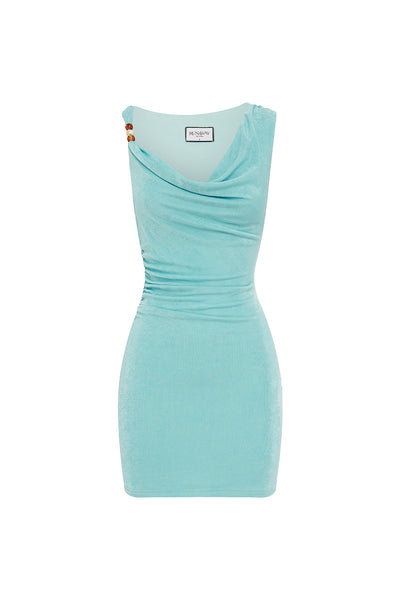 ODEYA MINI DRESS - AQUA