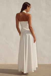ODINA SQUARE NECK MAXI DRESS - IVORY