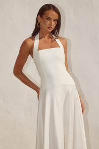ODINA SQUARE NECK MAXI DRESS - IVORY