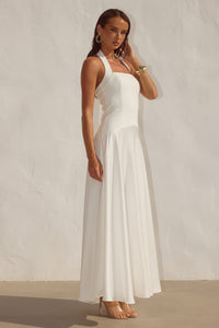 ODINA SQUARE NECK MAXI DRESS - IVORY
