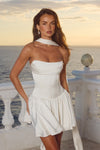 ORIANA STRAPLESS BUSTIER MINI DRESS - IVORY
