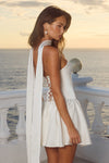 ORIANA STRAPLESS BUSTIER MINI DRESS - IVORY