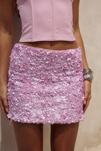 ORION SEQUIN MINI SKIRT - MUSK