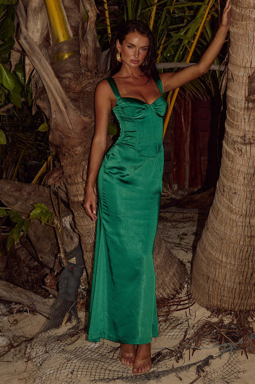 OURA MAXI DRESS - EMERALD