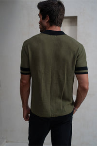 OWEN SHIRT  - KHAKI/BLACK